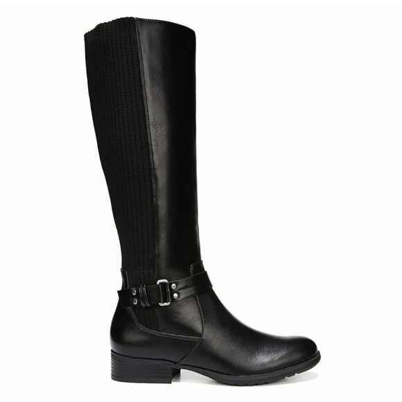 NIB Lifestride X-Anita Athena Leather Riding Boots Black Size 7 - Picture 1 of 3
